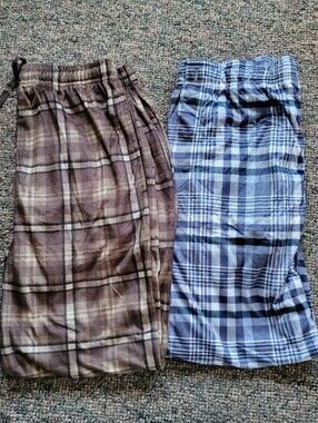 Preswick & Moore Plaid Pajama Pants in Brown and Blue
